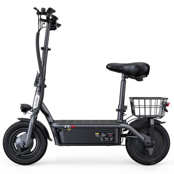 iScooter F3 1000W Electric Scooter, 37 Miles Range, 28MPH Speed, 10" Tires for Adults Commuting