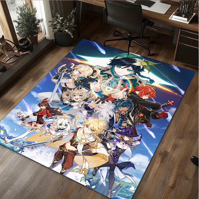 Genshin Impact Home carpet Office Decorative Carpet For Living Room Bedroom Door Mat Floor Rug Computer Chair Area Rug