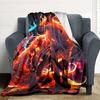 1pc Flame Fox Blanket, Lightweight Flannel Throw Blanket for Sofa, Bed, Travel, Camping, Living Room, Office, Couch, Chair, and Bed
