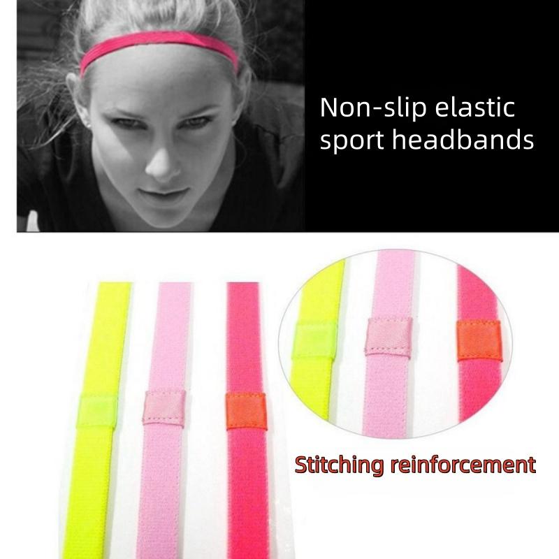 1 PC Candy Color Women Men Yoga Hair Bands Sports Headband Girls Sport Anti-slip Elastic Rubber Sweatband Football Running