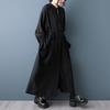 Long sleeve plus size black vintage new in dresses for women casual loose spring autumn dress