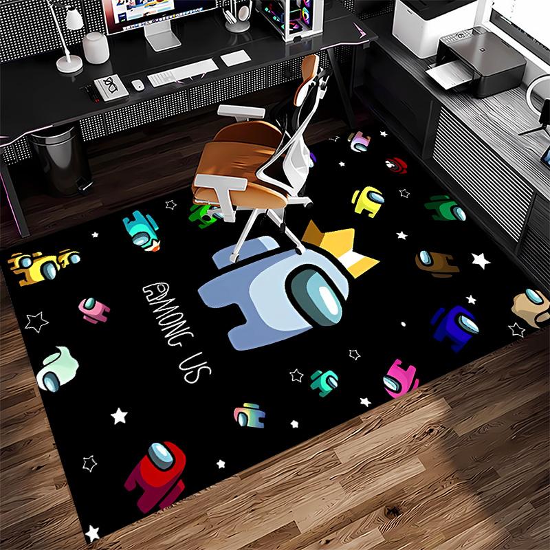 Among Us Print Area Rug-Soft,Washable Non-Slip Indoor Mat Office Chairs,Living Room,Home Office Decorative Rug