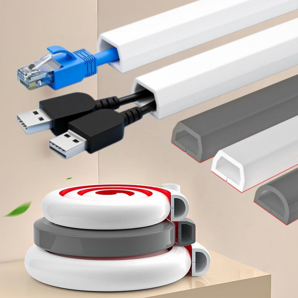 1PC Trunking Floor Anti Stepping Invisible Management Trunking Cover Earth Exposed Wire Routing Trunking
