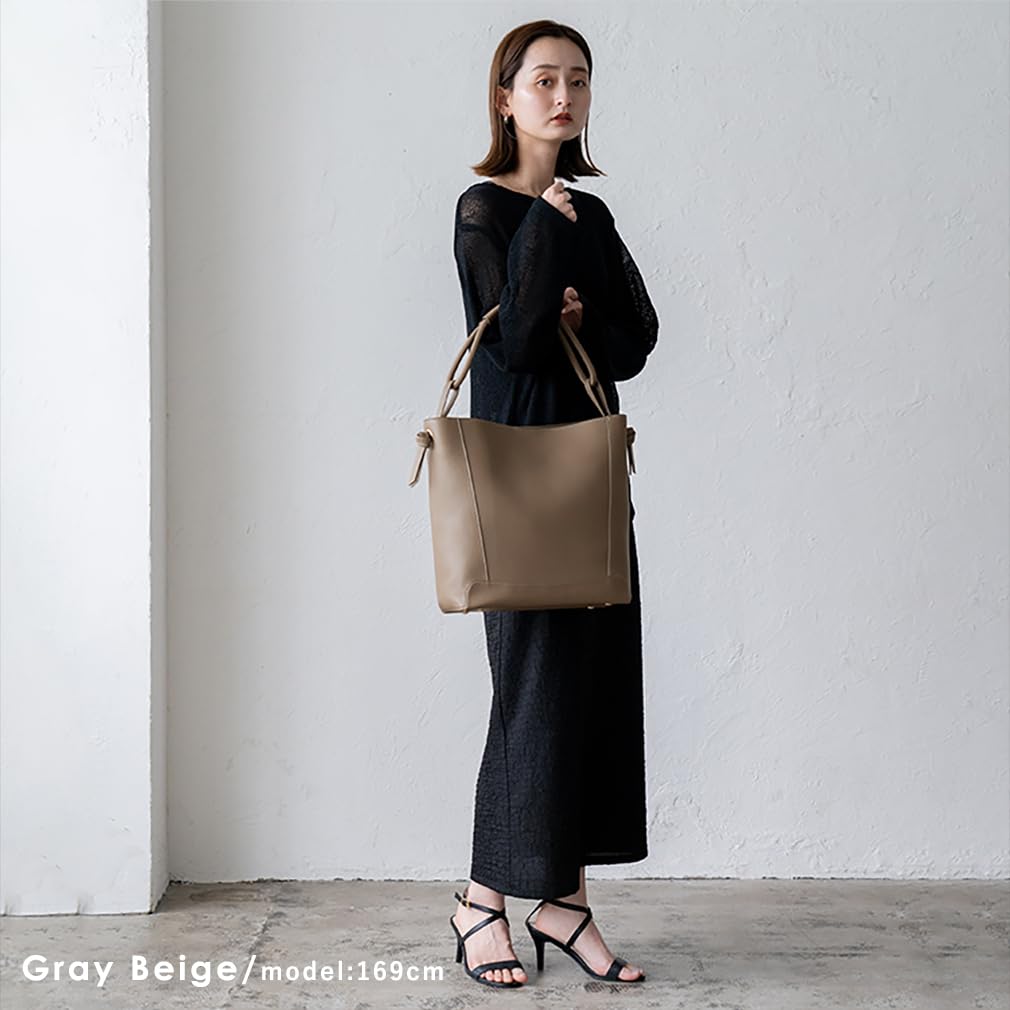 Torba Tote Vita Felice dla Kobiet [VITAFELICE] Jednouchwytowa inb-10143p (Szary Beżowy)