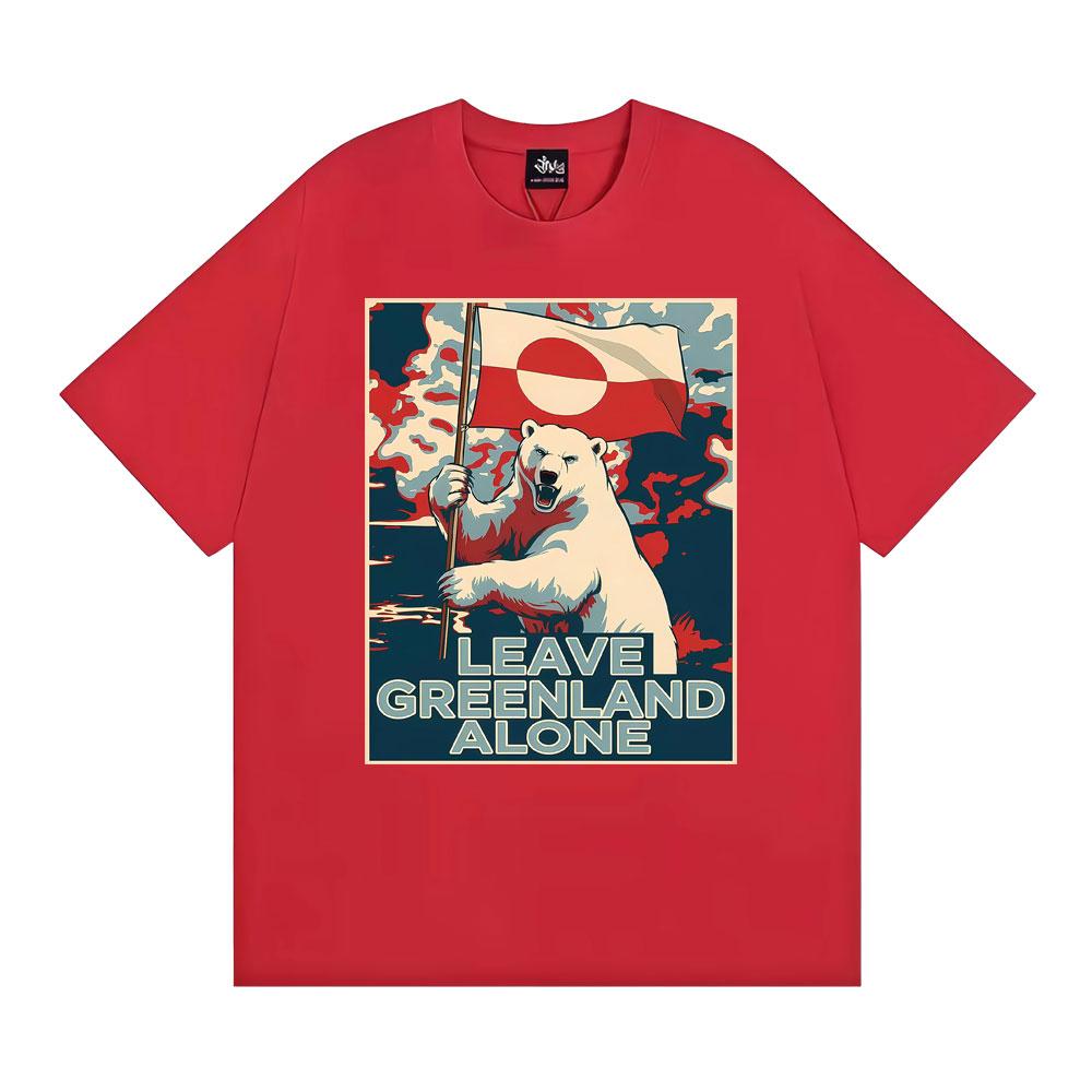 

Leave Greenland Alone Vintage Graphic Tee Shirt Unisex Hip Hop Gothic Tshirt Male Oversized 100 Cotton Comfort T Shirt Streetwear S