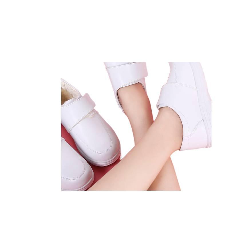 Nurse shoes winter soft-soled air cushion flat-bottomed wedge heel velvet cotton shoes warm medical shoes