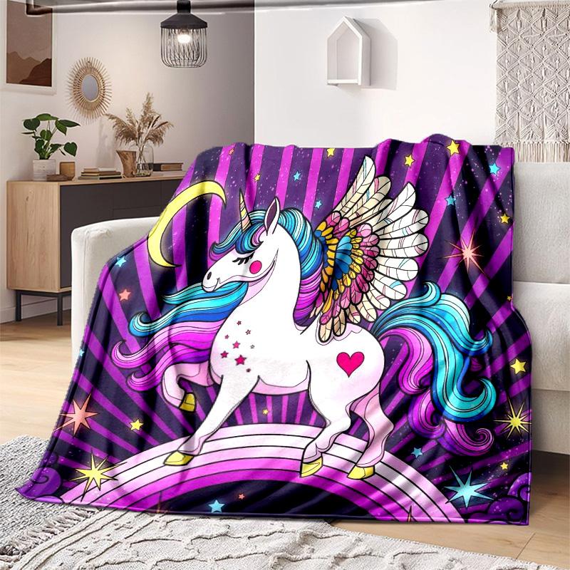Unicorn Fantasy Blanket Soft Comfortable All Seasons Perfect Sofa Office Nap Travel Birthday Gift Christmas Present