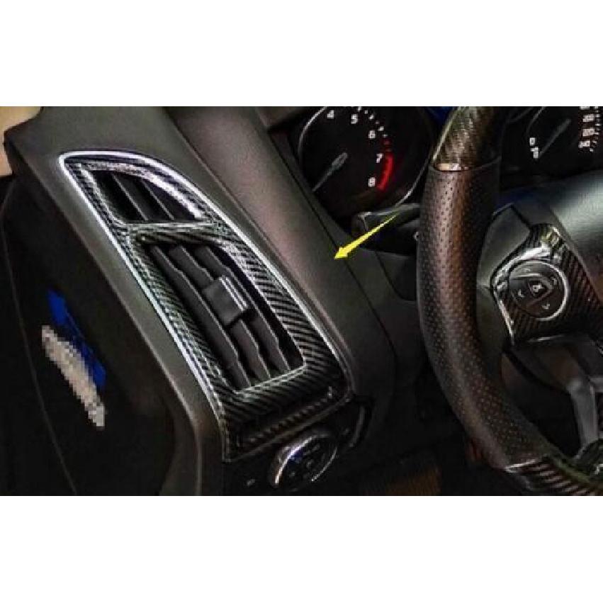 Fit For Ford Focus 2PCS Console L&R Air Outlet Vent Trim Carbon Fiber 2012-2018