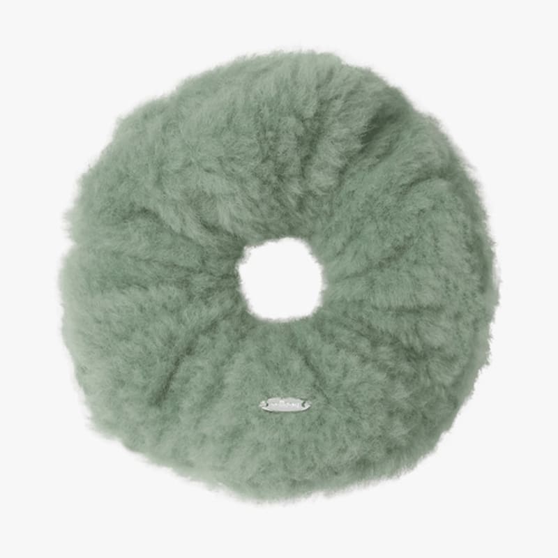 

меллотори широкая меховая резинка для волос (чем) Mint