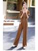 Summer 2024 Women's Two-Piece Suit: Chic Casual Tops & Wide-Leg Pants