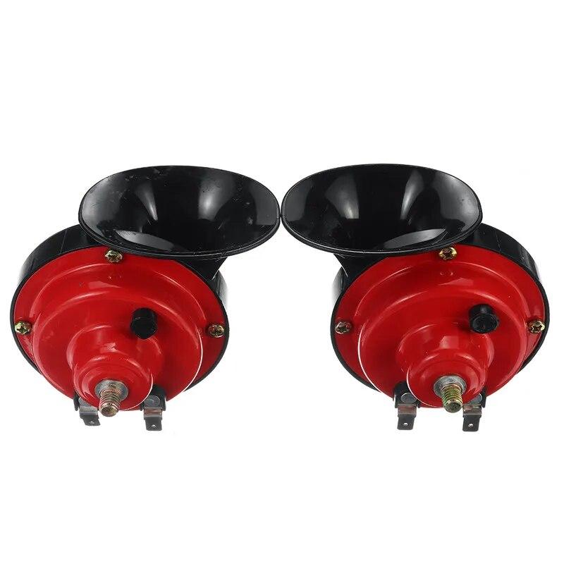 2PCS Universal Loud Car Horn 12V 300DB Electric Snail Train Horn Super Loud Waterproof Horns for Motorcycle Car Truck SUV Boat
