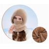 Winter Outdoor Warm Pullover Cap Women's Velvet Ear Protection Riding Neck Integrated Knitted Wool Cap