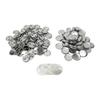 100 Sets Blank Button Badge Parts Set Round Shape Rust Prevention Easy Print Button Pin Badge Kit for Button Making Machine