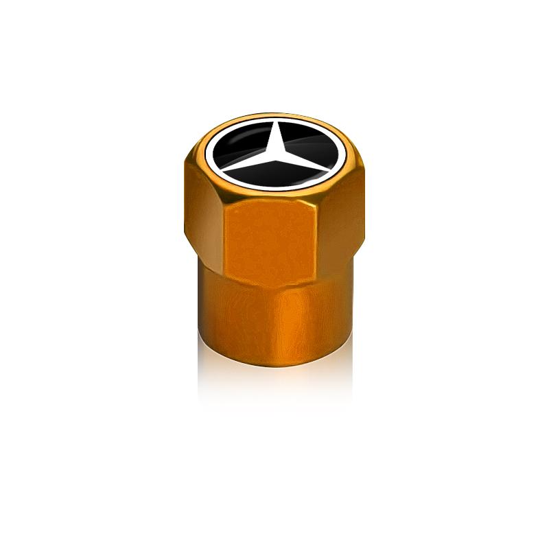 4 stk Bilhjul Dekk Bolt-in Ventilkapsler Merke Bil Tilbehør For Mercedes Benz W205 W177 W212 W213 W221 W220 W176 ML G63 E63 GT AMG