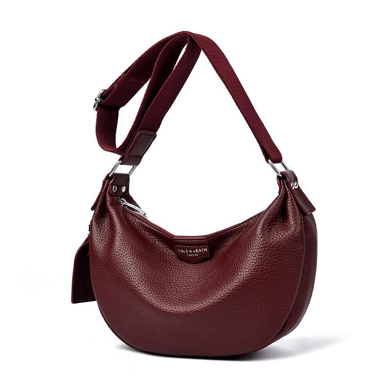 Women's Bag Shoulder Bag Crossbody Bag Feeling Dumpling Bag New Lychee Pattern Urban Simple Small Bag Versatile