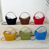 Textured Small Bag Women's Spring and Summer New Trend Oblique Span Bag Portable Shoulder Small Bag