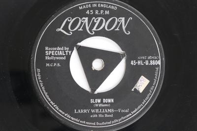 7inch Record LARRY WILLIAMS & HIS BAND - Slow Down 45HLU8604 LONDON 1958 UK Rock Used