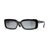 Chanel Brand Logo Acetate Rectangular Sunglasses Unisex Couple Style Black