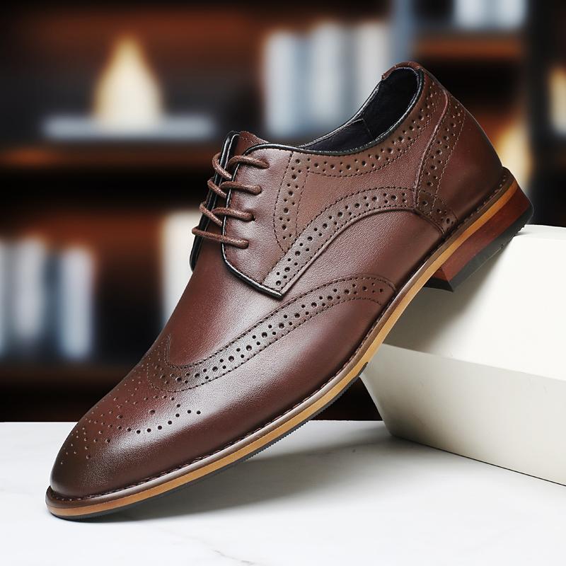Fashion High Quality Male Oxford Shoes Genuine Leather Mens Casual Shoes Cowhide Business Brand Male Footwear Soft Comfortable Sneakers