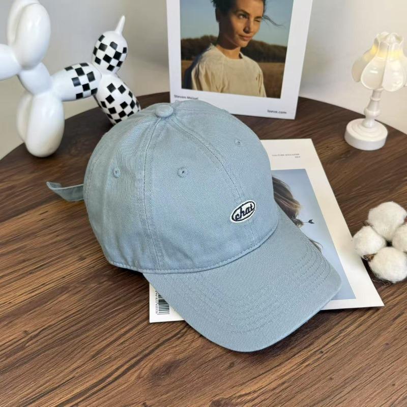 Spring New Letter Embroidered Baseball Cap Women's Versatile Big Head Circumference Soft Top Cap Casual