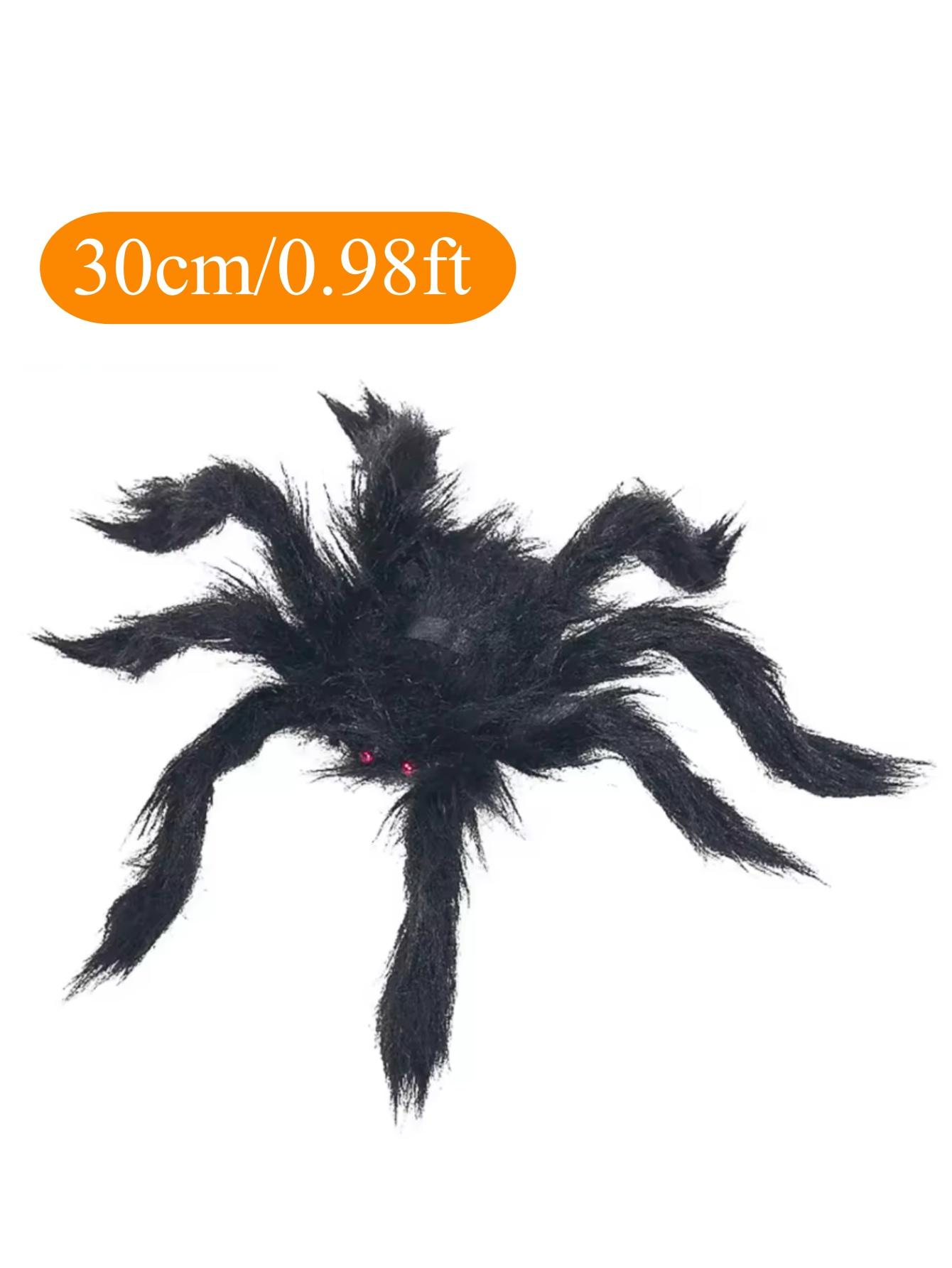 

Halloween Outdoor Yard Lawn Decorations Hairy Scary Giant Black Spider with Different Sizes, Fake Spider Haunted House Props