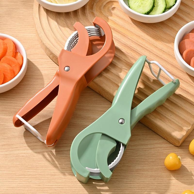 Multi Functional Stainless Steel Vegetable and Fruit Slicer, Kitchen Preparation Tool, Quick Cutting Tool for Salad Ingredients