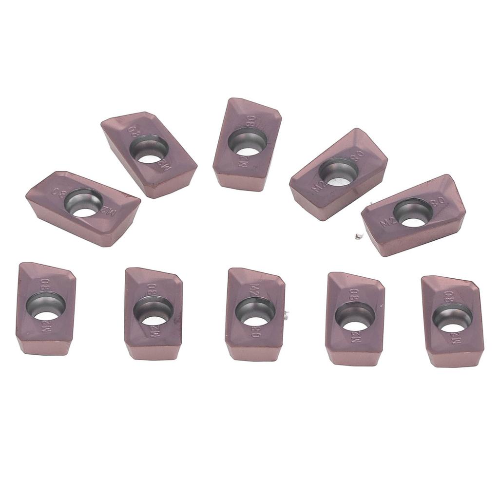 10 Pcs Lathe Turning Inserts Carbide Fast Cutting Speed CNC Milling Inserts with Multi Layer Coating(APMT1604PDERM2 )