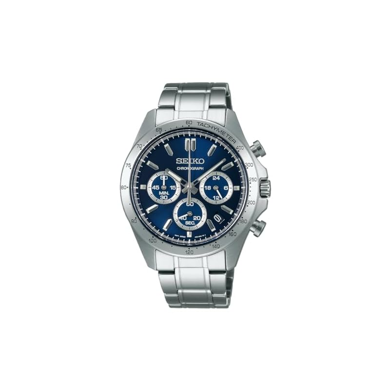 Мужские серебристые кварцевые часы Seiko SBTR011 с хронографом (Три горизонтальные линии)