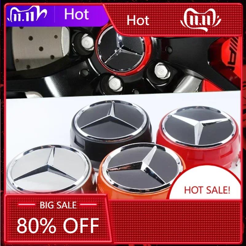 C200 E200 For Mercedes Benz 4PCS 75mm Car Wheel Center Hub Caps Cover For Mercedes Benz B/C/E/S Class A Class C200L GLC GLK CLA