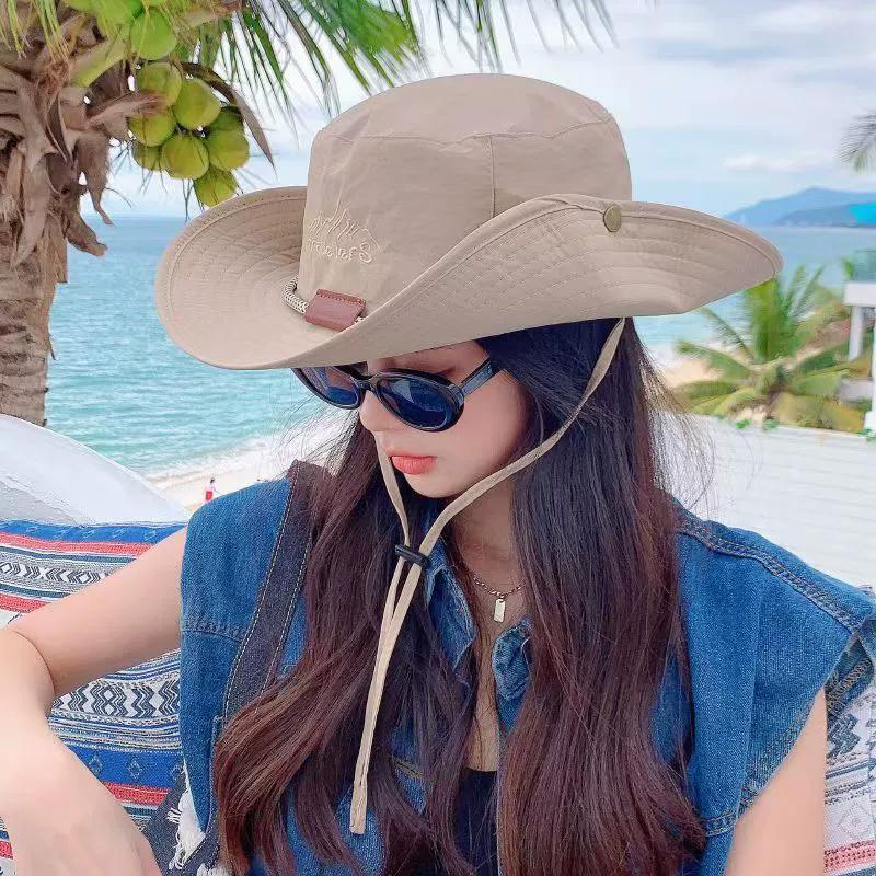 Summer Bucket Hat Men Women Outdoor Fishing Camping Hiking Hats Breathable Anti Uv Windproof Sun Hat