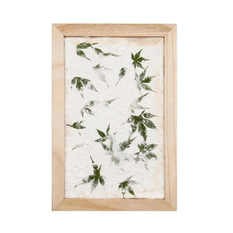 Pack of 2 Multifunctional Wood Paper Making Mold Screen Papermaking Frame for Handmade Craft Projects and Creative Gift