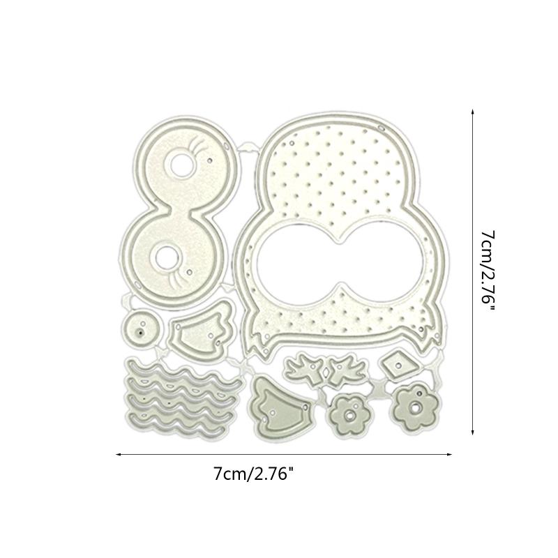 Lovely Owl Die Cut for Card Making Metal Cutting Die Handmade DIY Stencil Template Embossing for Child Scrapbook Crafts