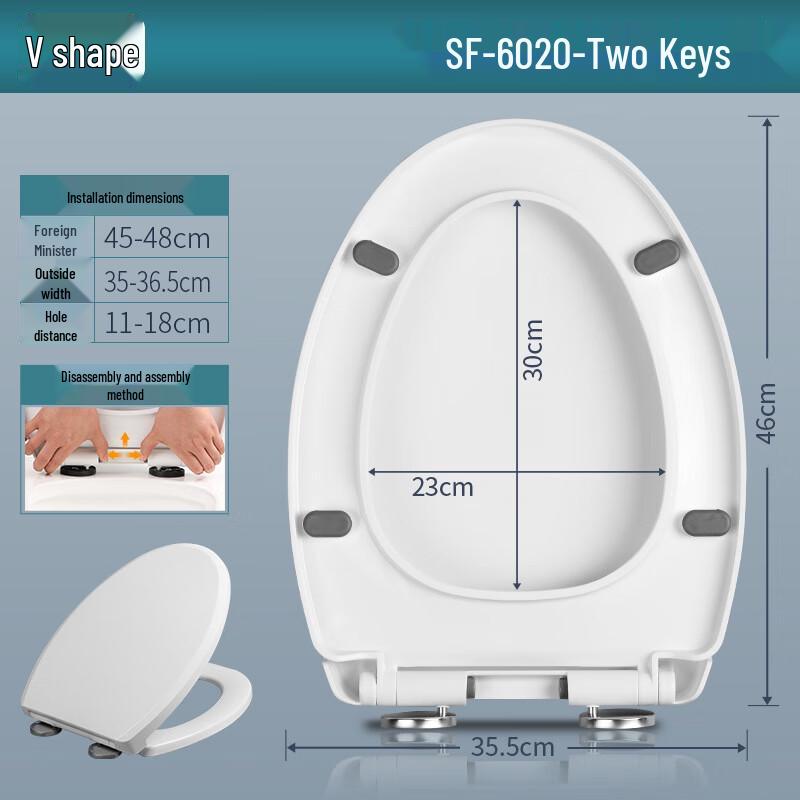 MDNG Universal V-Shaped Top-Mounted Toilet Seat