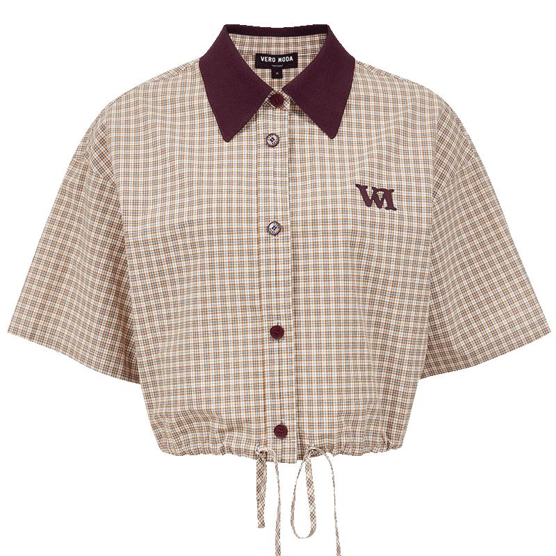 

VEROMODA Cotton Button-Front Pleated Hem Shirt M