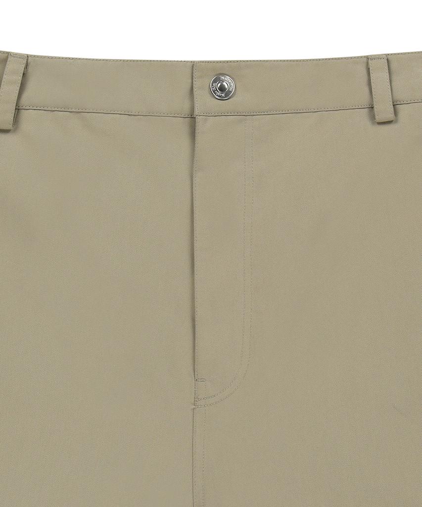 Mattengkim Curved Seam Bermuda Pants For Men In Beige