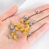 5/10Pcs 18K Gold Plated 8.8mm DIY Tassel Earrings Hair Accessories Brass Jellyfish Shape Beads Caps for Jewelry Making Supplies