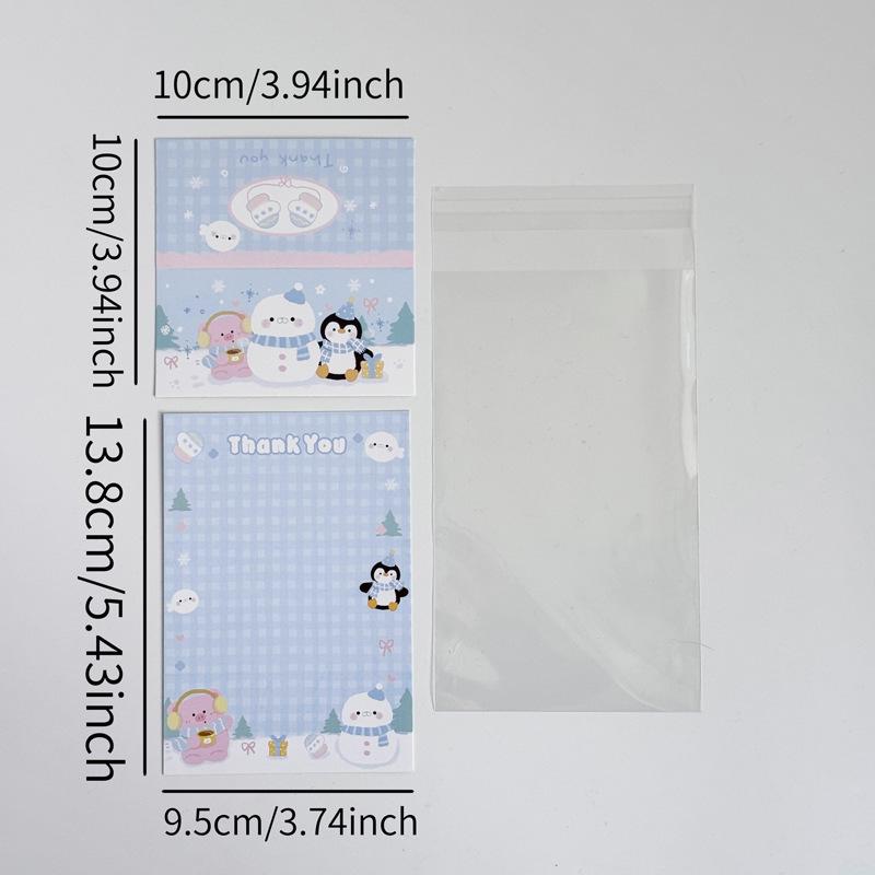 Cute Small Animal Card Set: Girly Heart Aesthetic Handmade Packaging Materials