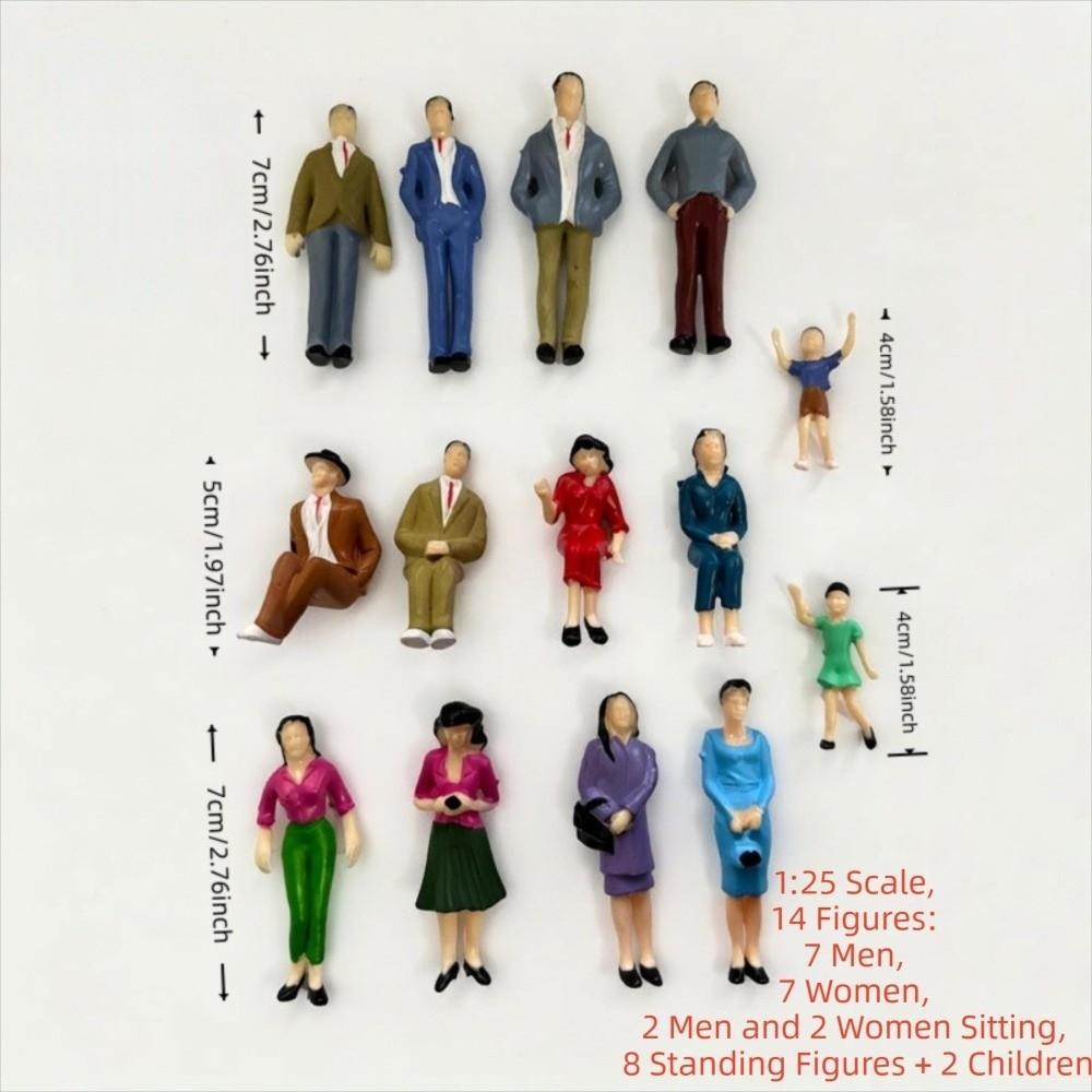 10pcs 1:25 1:30 1:50 1:75 1:87 Scale Miniature Landscape Figurines  DIY Handmade