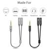 Cord AUX Earphone Adapter Micphone 3.5 mm Cable Cord Adapter Y Splitter Audio Cable Digital Cables