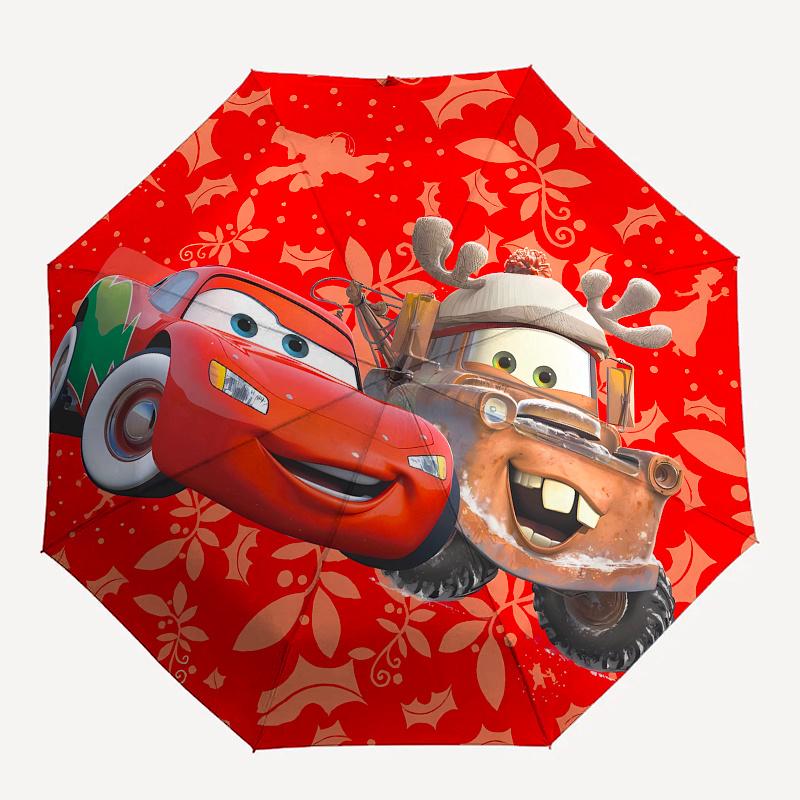 

Disney Lightning McQueen,Pixar Cars Manual Opening and Closing Umbrella, 21-Rib Reinforced Folding Design, Lightweight