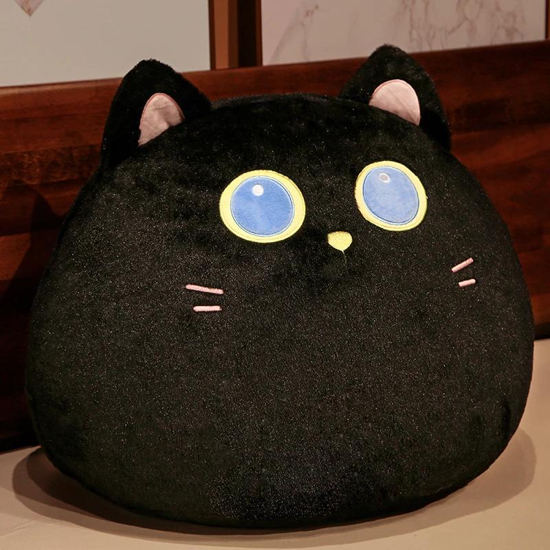 30/50cm Stuffed Soft Animal Kitten Plush Pillow Lovely Cartoon Cat Dolls Toys Kawaii White Black Cat Gift for Children Girls