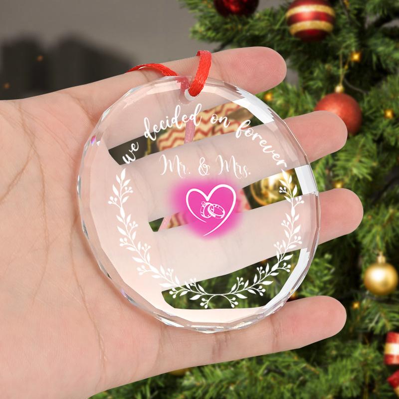 1pc/2pcs Wedding Glass Pendant-Gifts for Newlyweds Wedding Souvenirs, Wedding Scene Decor, Tree Decor, Party Decor, Backpack and Keychain Pendant