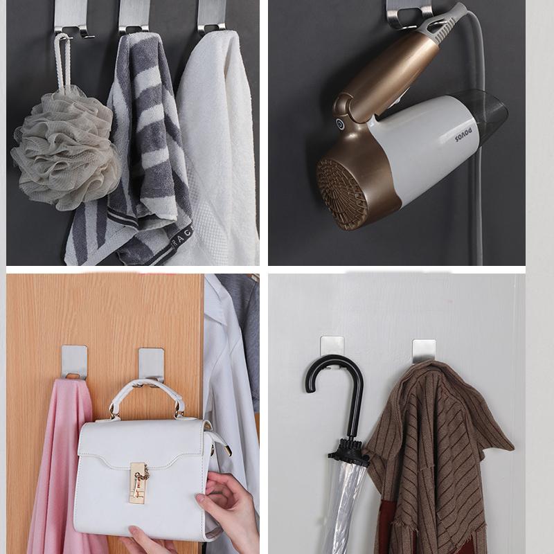 304 Stainless Steel Razor Holder for Men's Shaving Shaver Shelf Bathroom Viscose Razor Hook Wall Adhesive Storage Rack Hanger