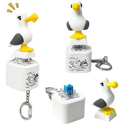 Port de chargement Type-C Porte-clés Bouton Mouette Porte-clés Clicky Clavier Adulte Pour Adultes Enfants