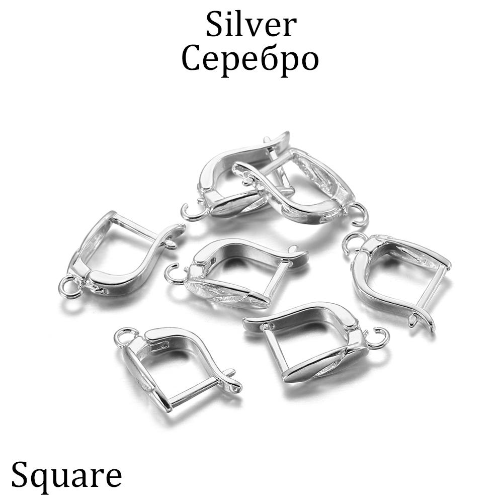 6-12Pcs/lot French Hoop Lever Back Open Loop Earring Hook Clasps Settings For DIY Jewelry Making Findings Accessories Supplies