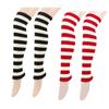 Women Leg Warmers Socks Colorful Stripe Ribbed Knitted Leg Covers Thigh High Long Stockings Cosplay Costume Accessories