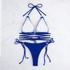 Vintage Small Boobs Sexy Hot Girl Three-point Tethered Bikini2026 Swimsuit