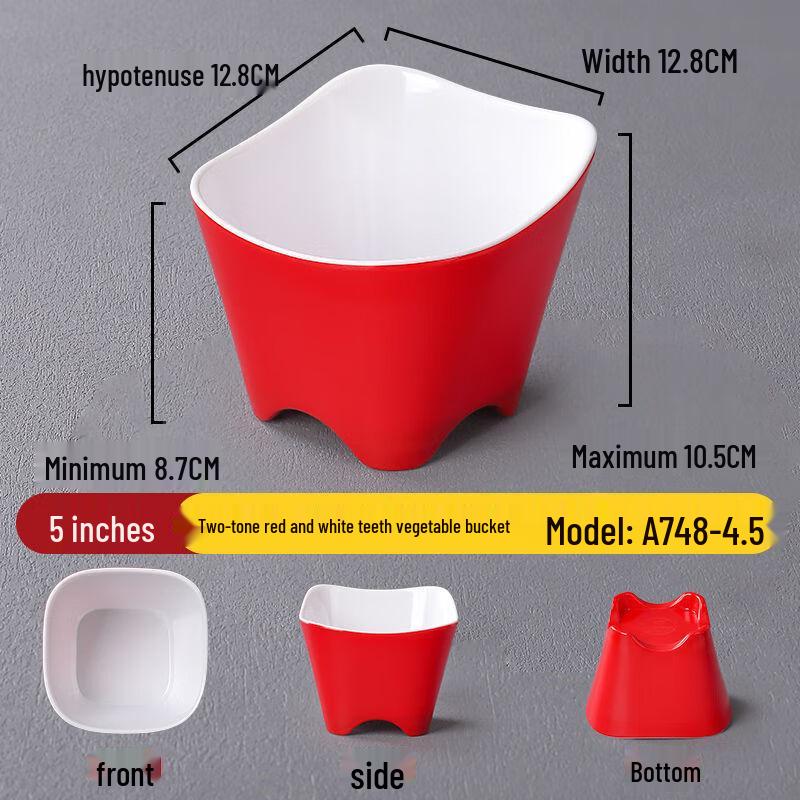 Jijun 5-inch Two-Tone Melamine Serving Bowls (10-Pack)