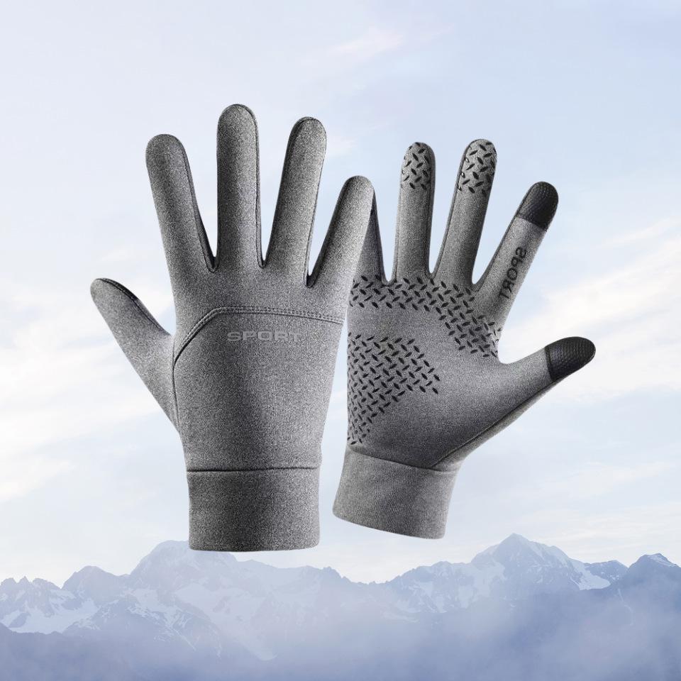 Mănuși Termice Ciclism Rezistente la Vânt și Apă pentru Toamnă/Iarnă - Bumbac Îngroșat pentru Sporturi în Aer Liber și Utilizare Motociclete Electrice