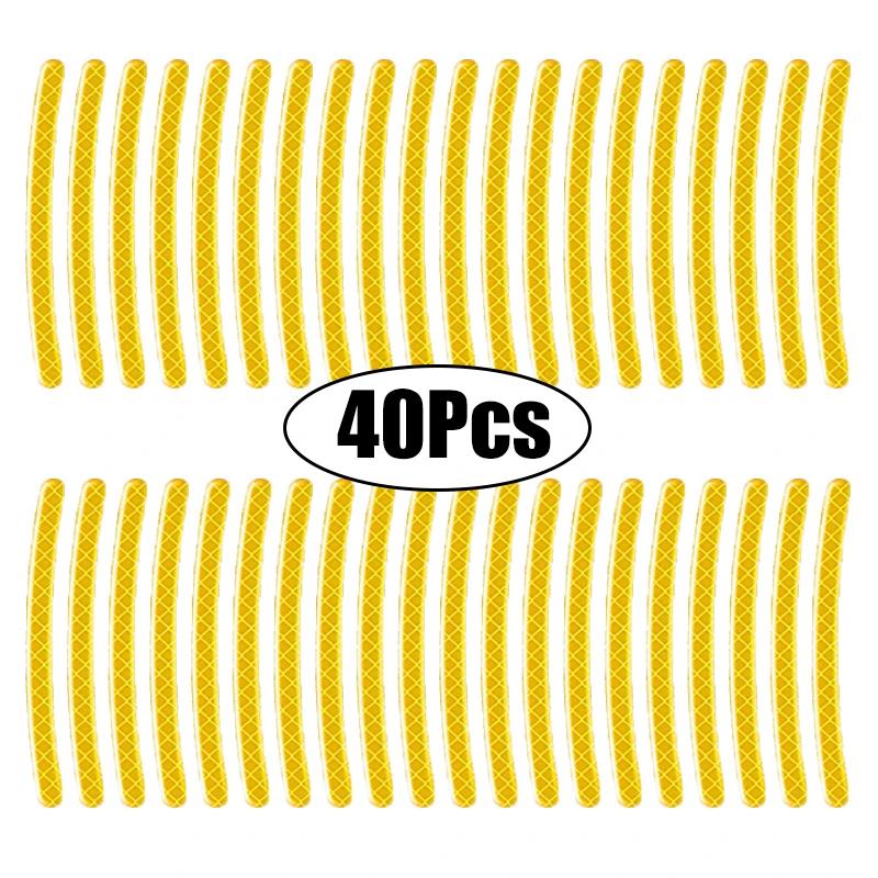 Car Wheel Hub Reflective Stickers Cars Motorcycle Stripe Tape Decorative Stickers Car Decal Auto Exterior Accessories 20-60Pcs